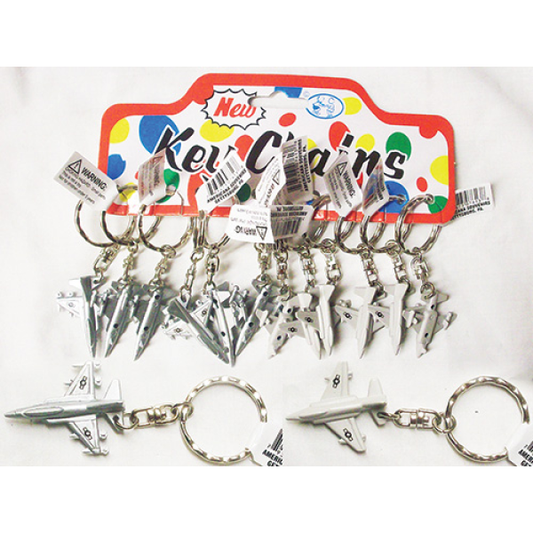 Fighter Jet Key Chain (gray/silver)